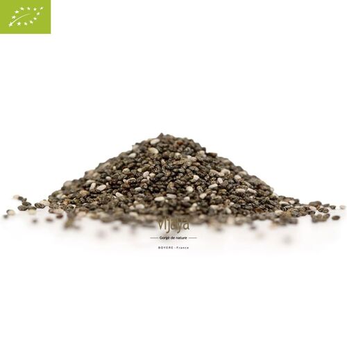 Graine de Chia (Salvia hispanica) Noire - BOLIVIE/PARAGUAY - 5kg - Bio* (*Certifié Bio par FR-BIO-10)