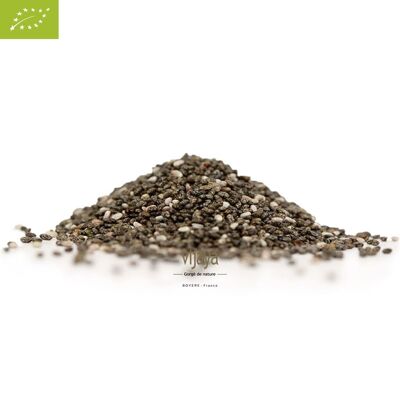 Chia-Samen (Salvia hispanica) Schwarz – BOLIVIEN/PARAGUAY – 5 kg – Biologisch* (*Bio-zertifiziert durch FR-BIO-10)