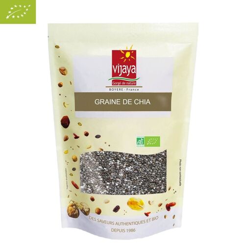 Graine de Chia (Salvia hispanica) Noire - BOLIVIE - 1kg - Bio* (*Certifié Bio par FR-BIO-10)