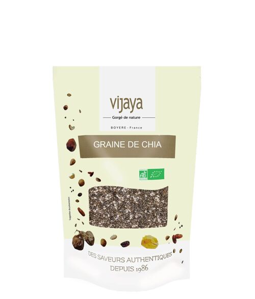 Graine de Chia (Salvia hispanica) Noire - BOLIVIE/PARAGUAY - 500g- Bio* (*Certifié Bio par FR-BIO-10)