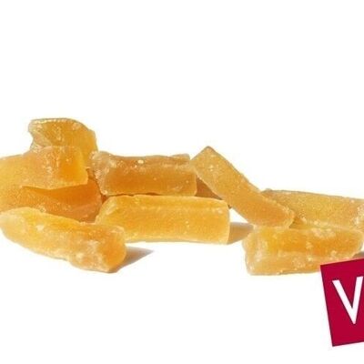 Candied Ginger Without coating-Stick-CHINA-4x5 Kg-Organic* & Fair Trade (*Certified Organic by FR-BIO-10)