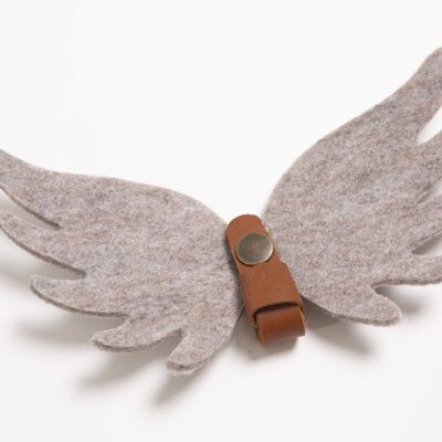 felt angel wings natural leather