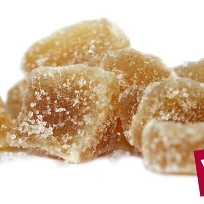 Candied Ginger - Pieces - CHINA - 4 x 5 Kg - Organic* & Fair Trade (*Certified Organic by FR-BIO-10)