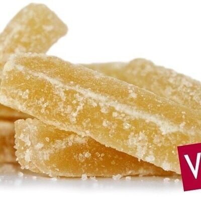 Candied Ginger - Sticks - CHINA - 4 x 5 Kg - Organic* & Fair Trade (*Certified Organic by FR-BIO-10)