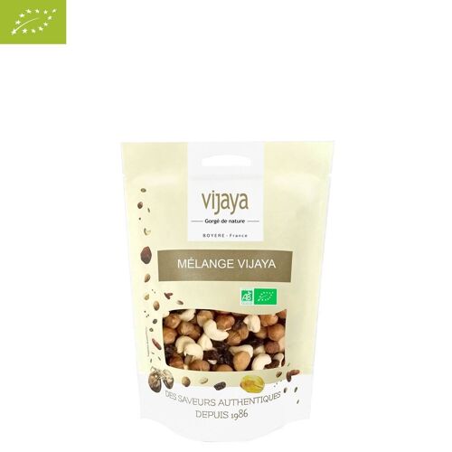 FRUITS SECS / Mélange VIJAYA (Raisin, Noisette, Noix de Cajou, Amande) - 250g -Bio* (*Certifié Bio par FR-BIO-10)