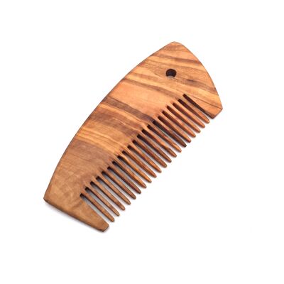 Comb with a hole in olive wood