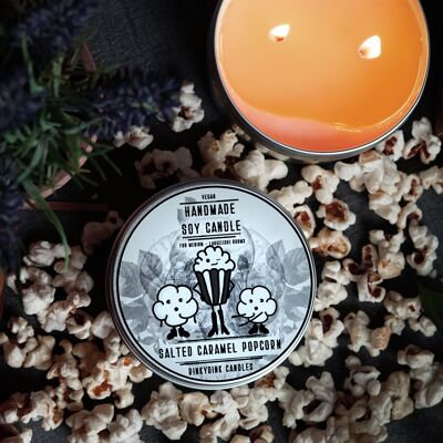 Salted Caramel Popcorn Scented Candle (VG) - XL (375g - 45hr Burn Time)