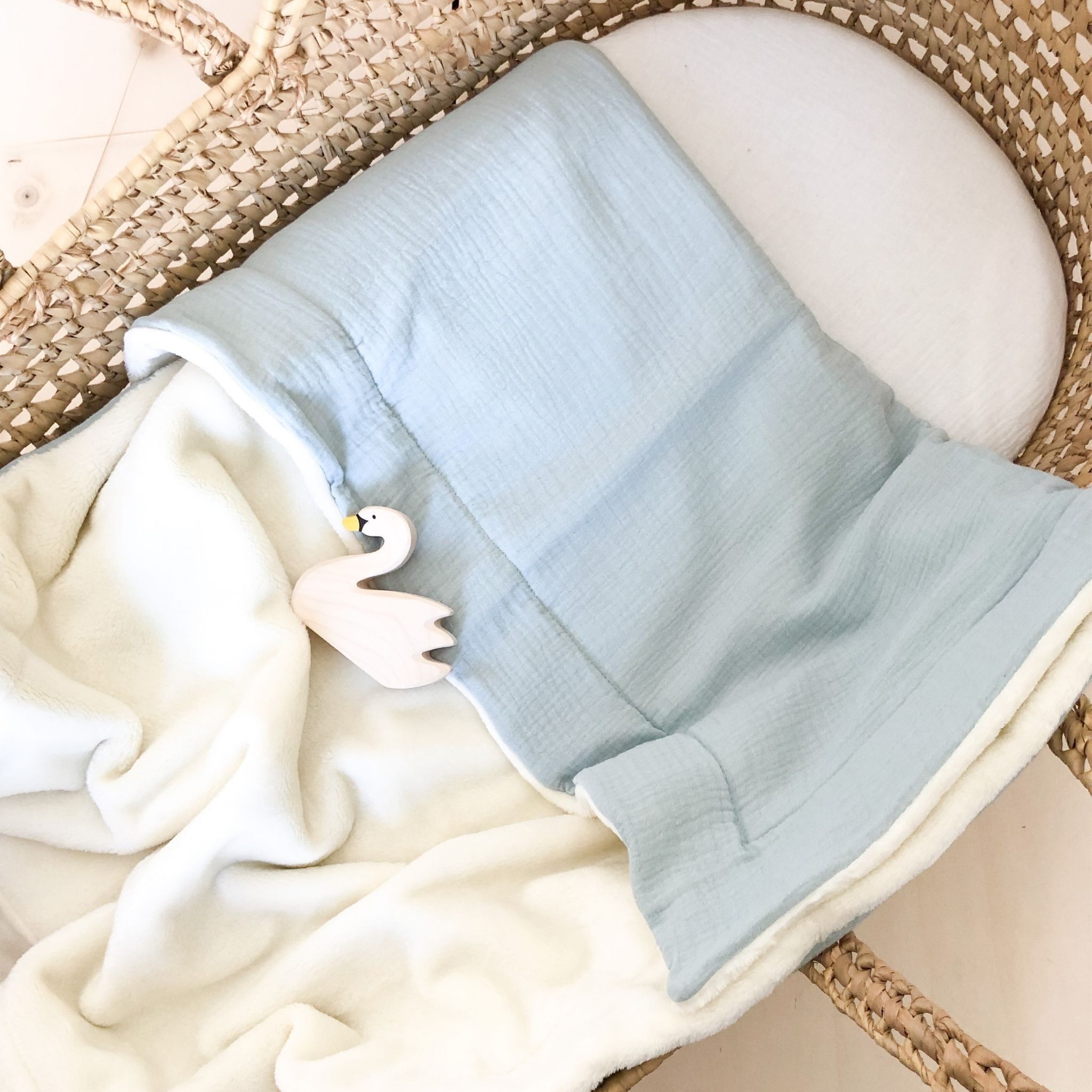 Coperta bambino per tutte le stagioni - piumino e doppia garza di cotone Opaline