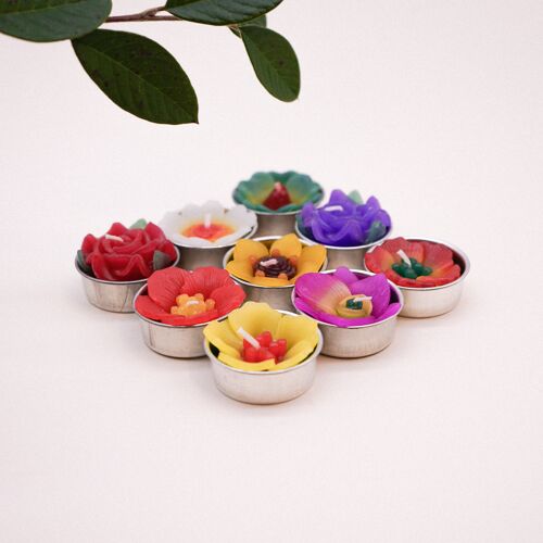 Big Assorted Tropical Flower Scented Tealight Set