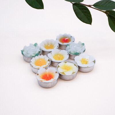 Big Assorted White Flower Scented Tealight Set
