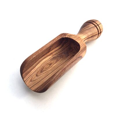 Salt scoop 9 cm made of olive wood