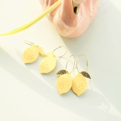 Lemon plexi earrings