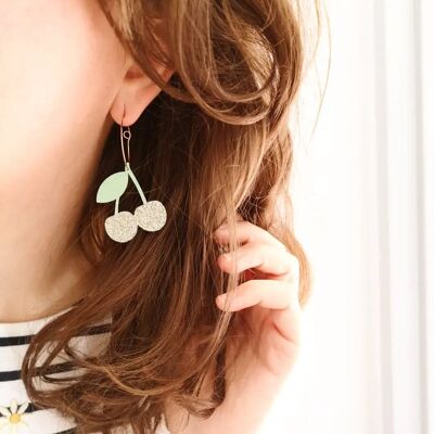 Cherry plexi earrings