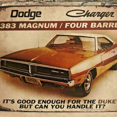 Schild Dodge Charger 383 Magnum