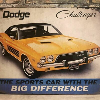 Targa in metallo Dodge Challenger