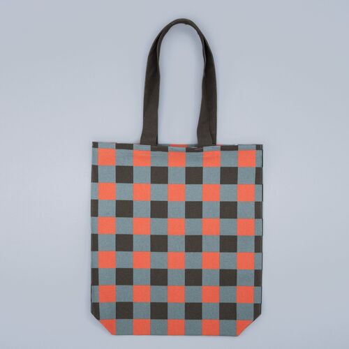 Lumberjack check shopper bag