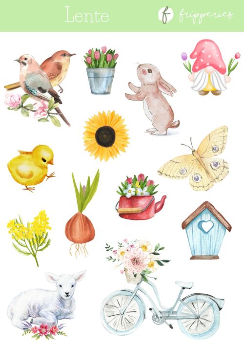 Lente | Stickervel Fripperies