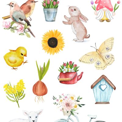 Lente | Stickervel Fripperies