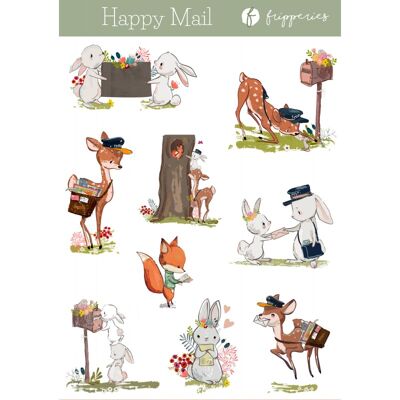 Happy Mail | Sticker sheet Fripperies