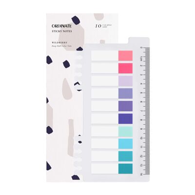 Wildberry Half | Ordinate 200 pieces of adhesive strips | Transparent Sticky Notes | sticky notes | Index Tabs sticky notes | Writeable sticky markers pastel | stationary supplies | Books accessories