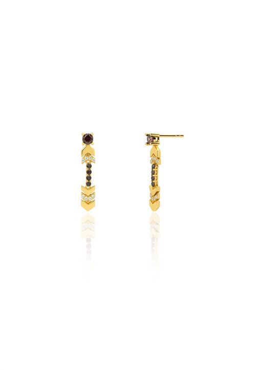 Pendientes EMERALD BROWN oro