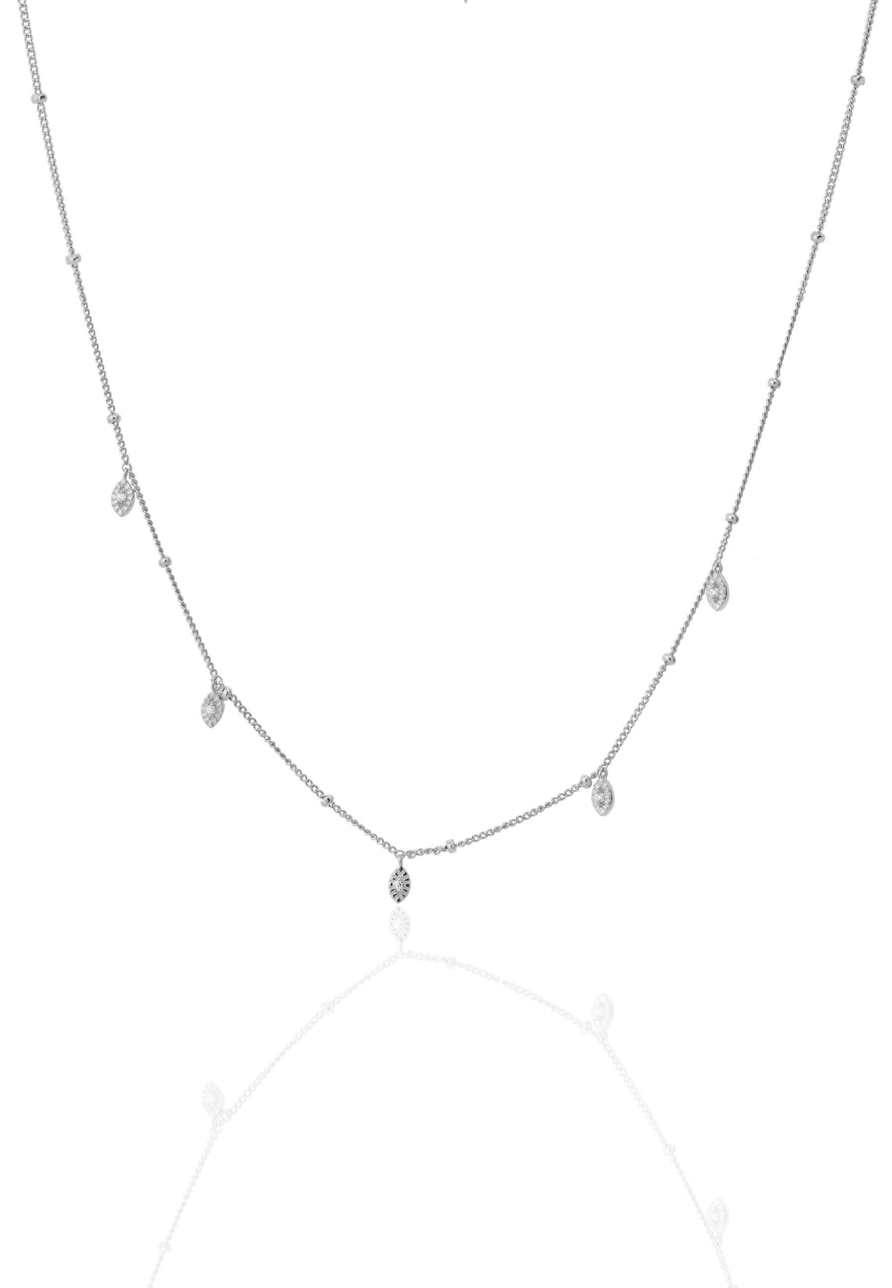 Buy wholesale SHORT BILLIONS SLV. Sterling silver necklace, zircons.