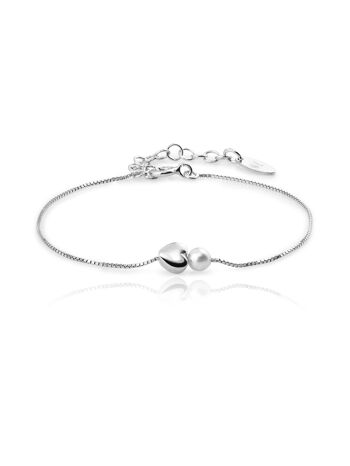 Bracelet Argent PERLE COEUR