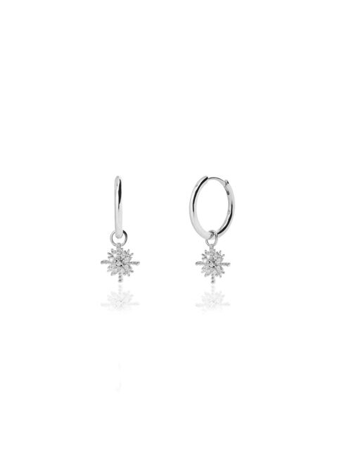 Pendientes SNOWFLAKE plata