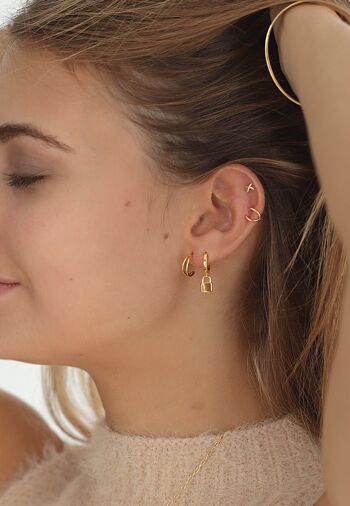 Boucles d'oreilles en or DOUBLE HOOP 2