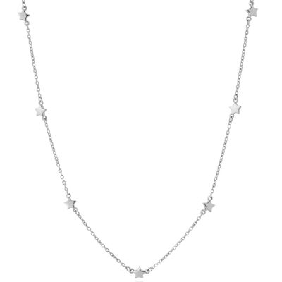 STARS SLV. Collar plata de ley, estrellas.