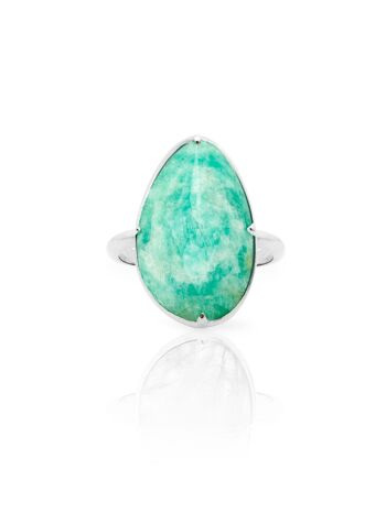 LA MER. Bague en argent sterling et pierre turquoise. 1