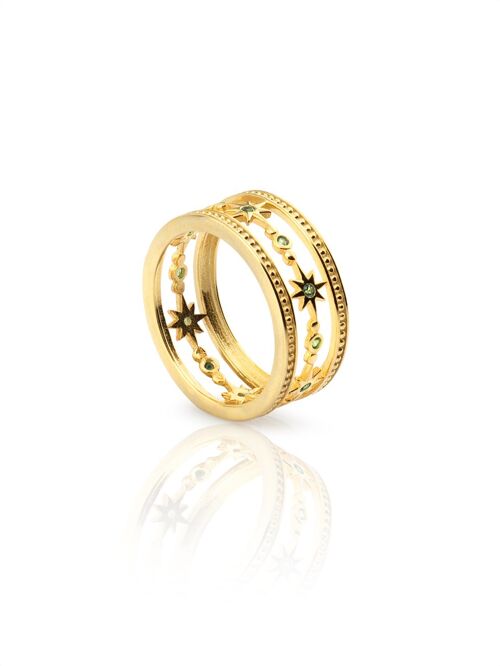 Anillo WIDE STARS oro