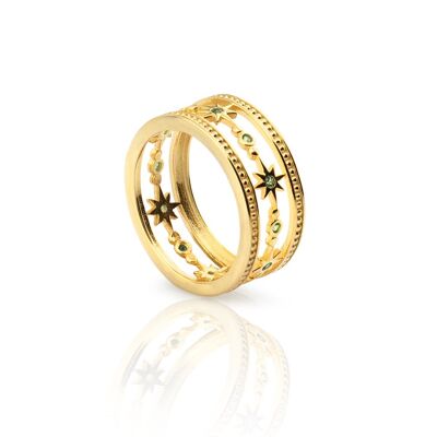 Anillo WIDE STARS oro