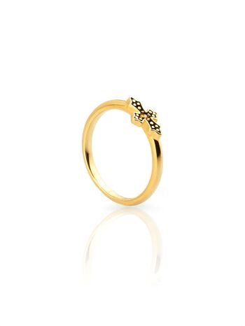 Bague CROIX NOIRE gold_parent 1