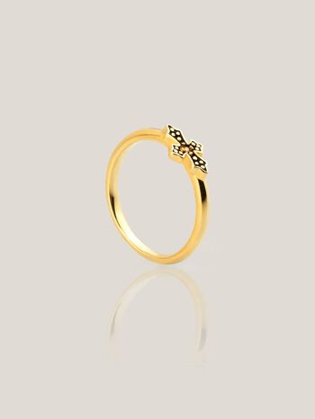 Bague CROIX NOIRE gold_parent 2