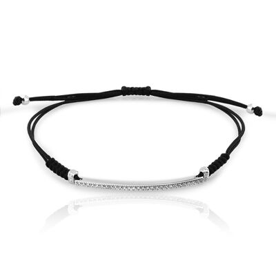 Bracciale in argento CZ ROPE BAR