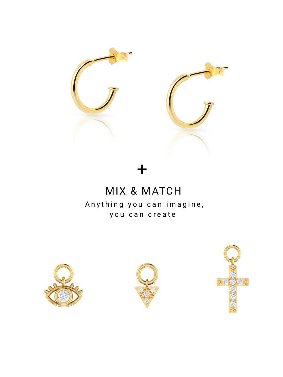 Orecchini CHARMS CROCE in oro