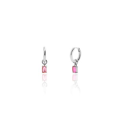 Pendientes PINK LILY plata