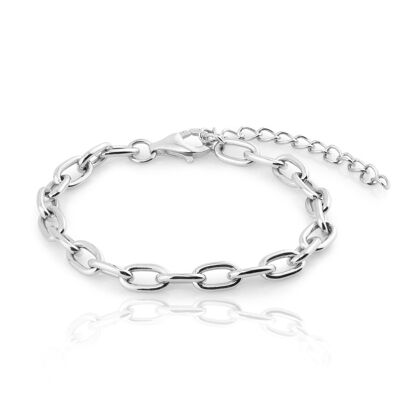 Pulsera BOLD plata