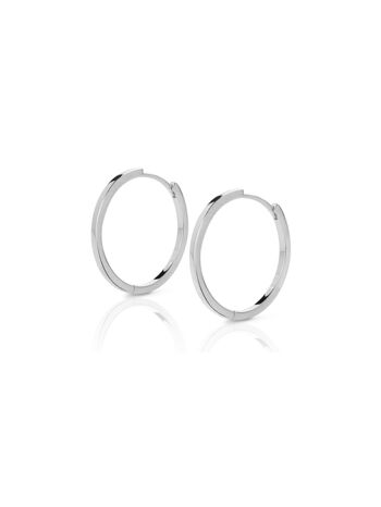 Boucles d'oreilles PURE SLV. Créoles en argent sterling. 1