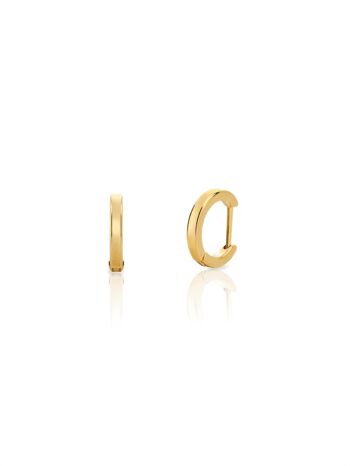 Boucles d'oreilles SMOOTH HOOPS GLD. Argent sterling, bain d'or. 1