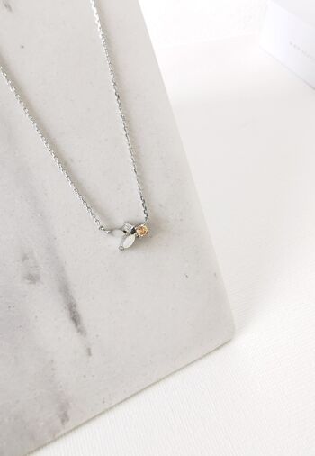 NUAGE SLV. Collier en argent sterling, pendentif en zirconite. 4