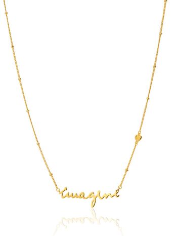 IMAGINEZ GLD. Collier en argent sterling, plaqué or. 1