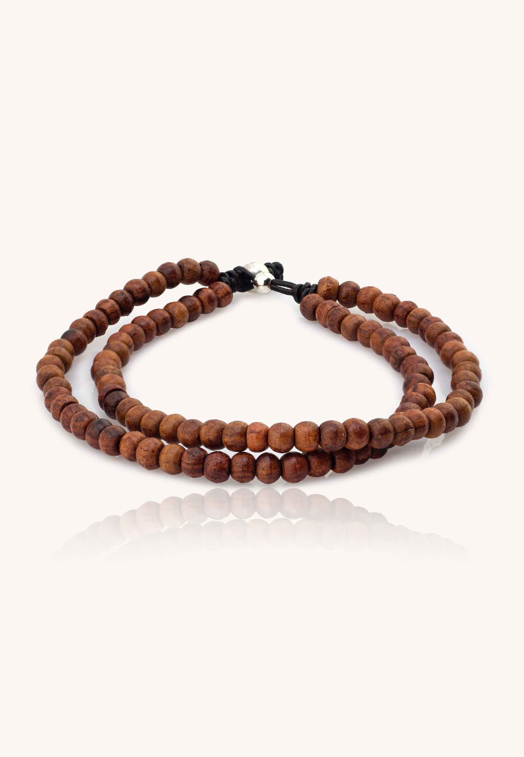 VINCITA. Bracciale uomo in legno, argento.