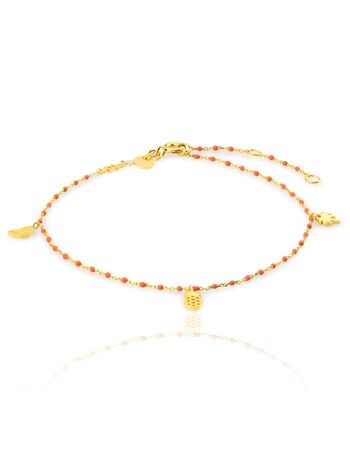 Bracelet de cheville CORAIL doré 1