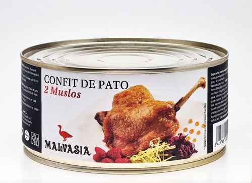 Duck Confit Thigh Malvasía, round can 2 units