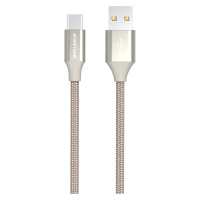 Câble tressé USB-A vers USB-C Beige - 1 mètre