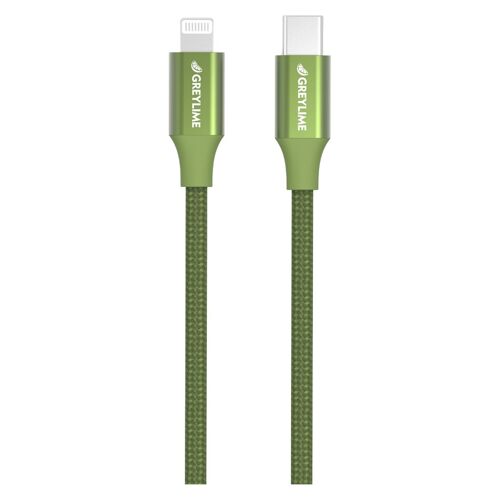 Braided USB-C to MFi Lightning Cable Green - 2 meter