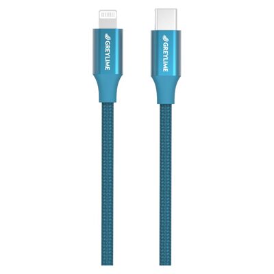 Cavo Lightning intrecciato da USB-C a MFi Blu - 2 metri