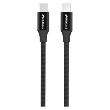 Câble tressé USB-C vers USB-C 60W Noir - 1 mètre 1